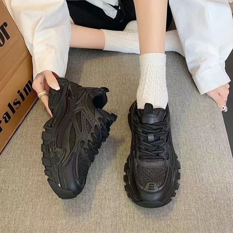Scarpe da papà con lacci, scarpe sportive casual, scarpe singole con punta tonda e lacci, scarpe da donna all'ingrosso, stile estivo 2024_voghion.com