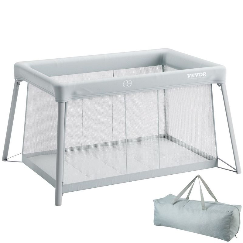 Baby Travel Crib And Play Yard Folding Baby Playpen With Soft Mattress Pad_voghion.com
