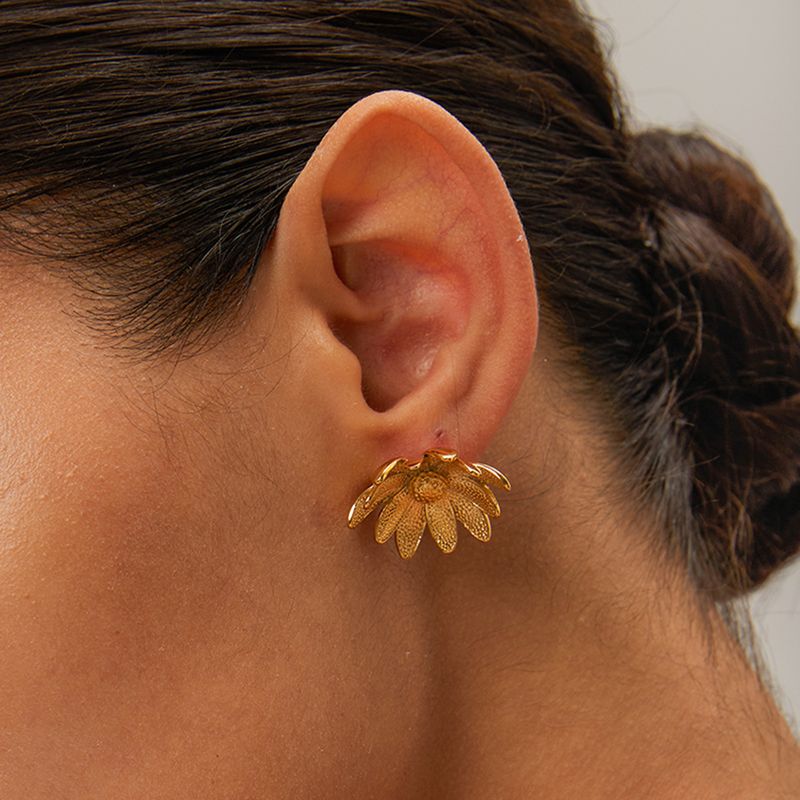 Acciaio inossidabile e orecchini 2024 Anello girasole stile Maillard_voghion.com
