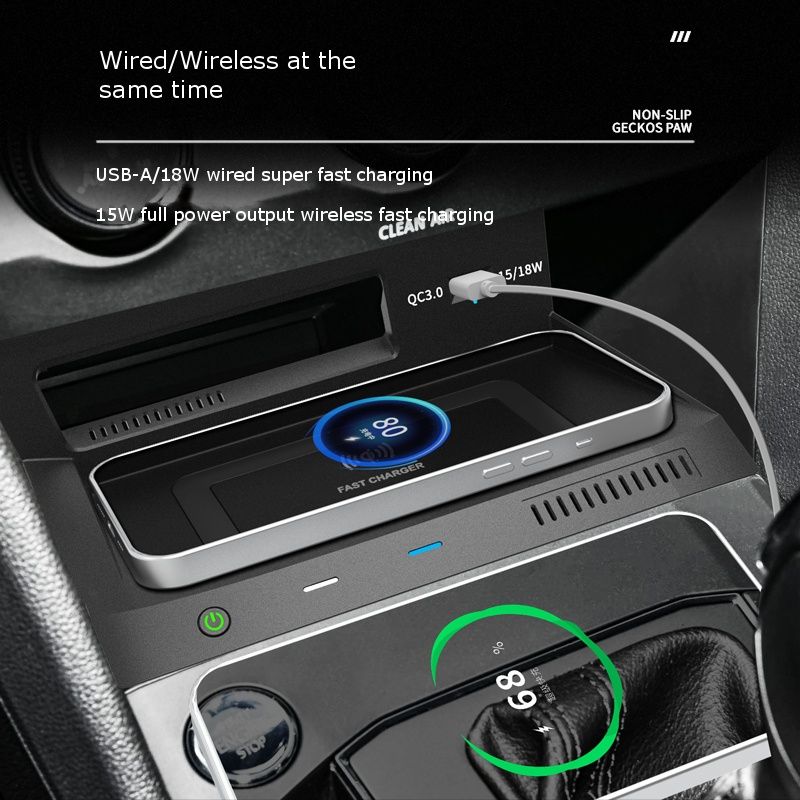 for Volkswagen VW Tharu X 18-20 /Tharu Teramont X Viloran TAYRON GTE Car Wireless Charger Mobile Fast Charging Pad Phone Holder_voghion.com
