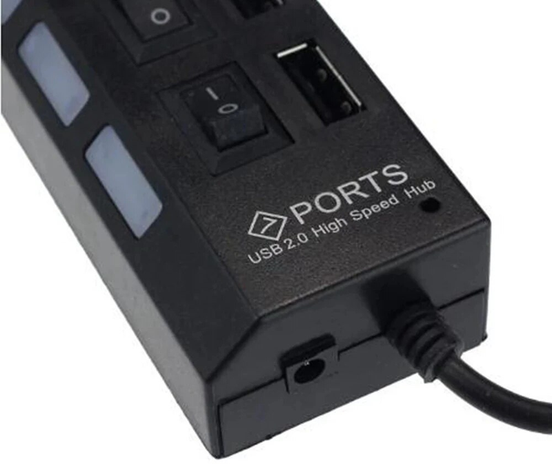 Switch Expansiounshub 7-Port USB2.0 Hub Computer USB Expansiounshub One-Drag Siwe-Port Splitter PC Laptop Desktop_voghion.com