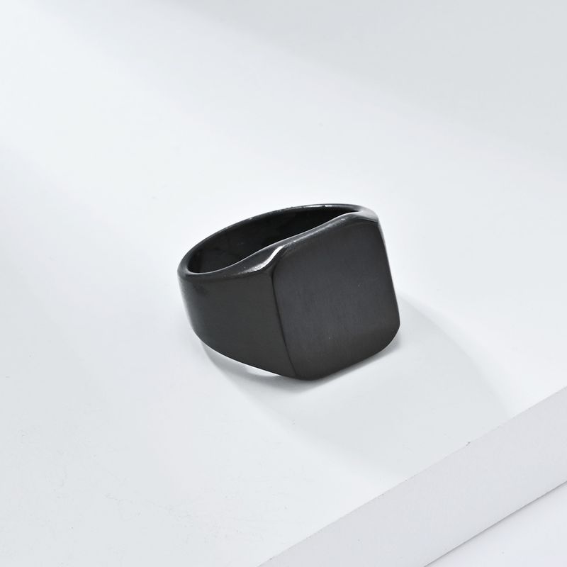 Grensoverschrijdende Europese en Amerikaanse e-commerce sieraden mat geborsteld roestvrij staal zegelring heren eenvoudige titanium stalen armband groothandel_voghion.com