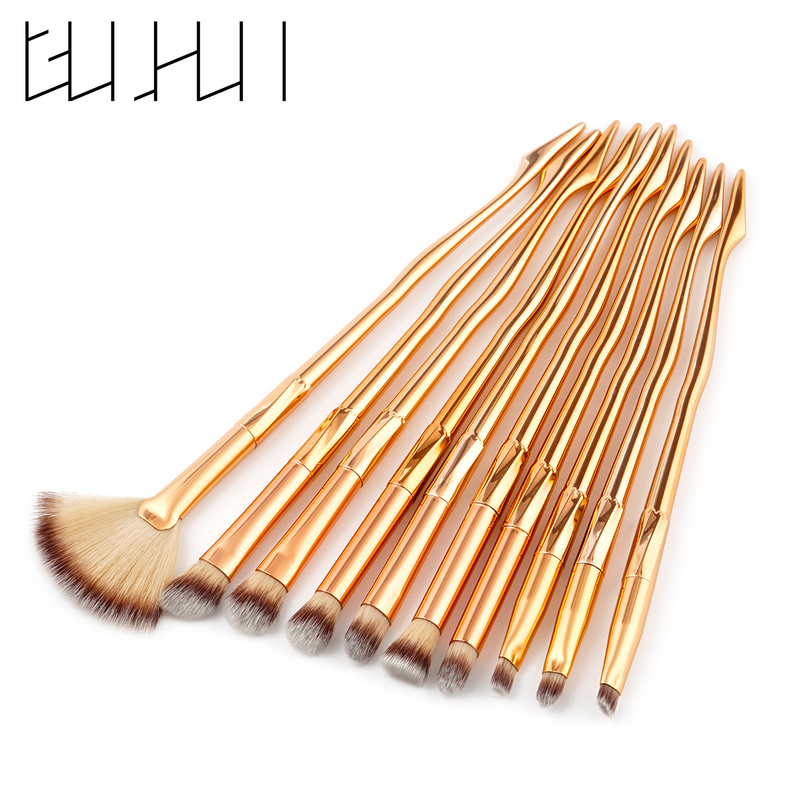 10 Stück Make-up-Pinsel, schöne Beine, Augenset, Beauty-Tools, Fächerpinsel, Lidschattenpinsel, Make-up GUJHUI_voghion.com
