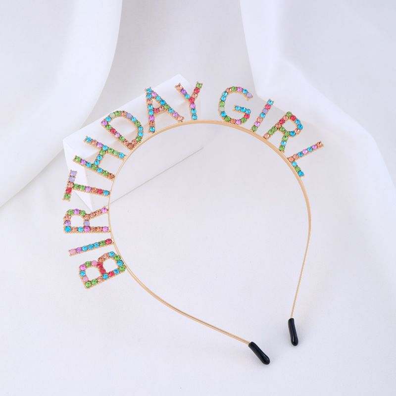 Mädchen Königin Stirnband Party Geburtstag Party Geschenk GEBURTSTAG Mädchen Glitter Bunte Schulter Gurt Etikette Gürtel_voghion.com