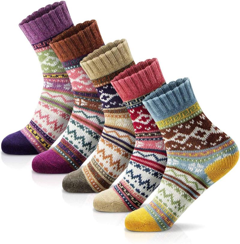 FYC Damen Wintersocken aus dicker, weicher Wolle – ideal als Weihnachtsgeschenk oder für den Nikolausstiefel_voghion.com