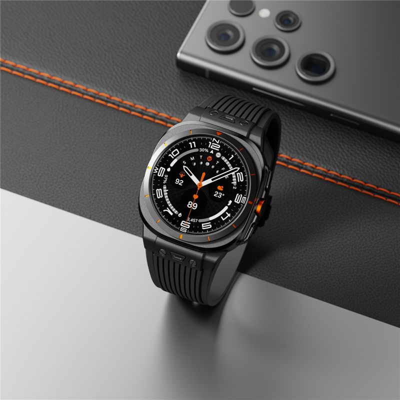 Tinka „Hengbao Samsung 7-osios kartos“ 47 mm itin silikoninei laikrodžio sagčiai su permatomu dirželiu_voghion.com