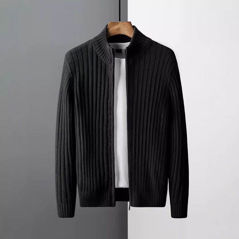 Spring And New Cardigan Sweater Korean Version Zipper Outerwear Knitted Jacket Men Thickened Autumn Winter National_voghion.com