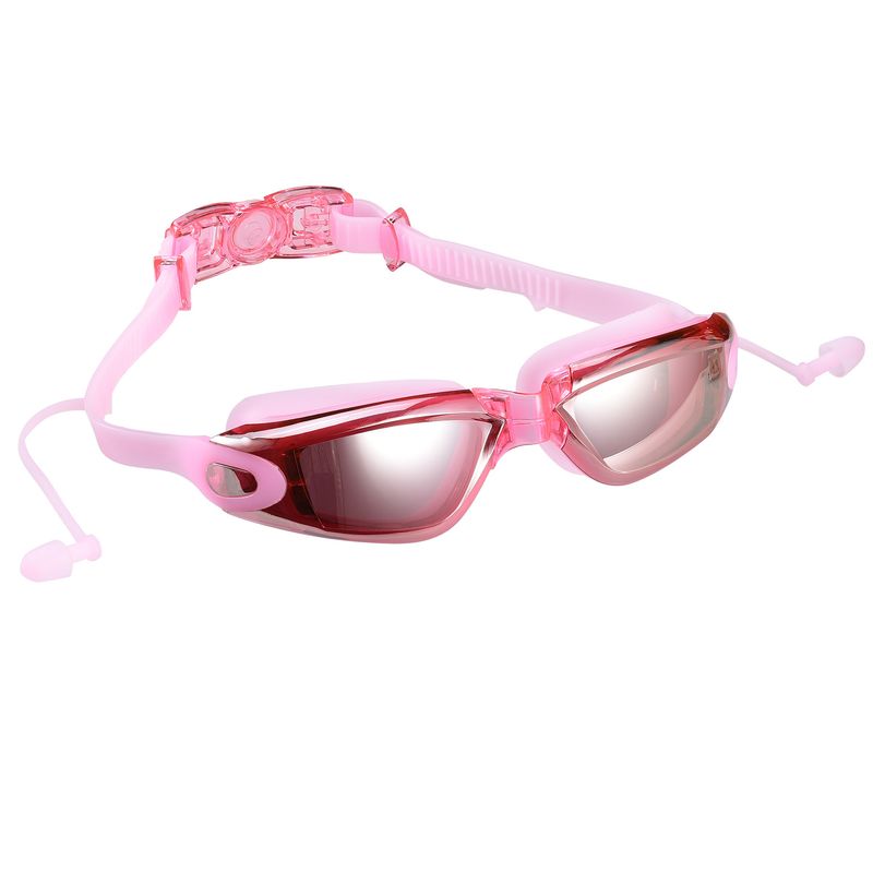 Ochelari de înot pentru adulți, ochelari de înot galvanizați, impermeabili, anti-aburire și anti-ultraviolete, cu cadru mare, ochelari de înot, cu clips pentru nas, dopuri de urechi, cutie_voghion.com
