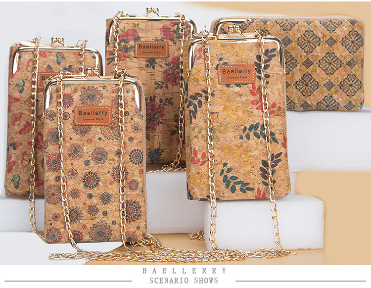 New Daily Versatile Phone Bag for Women Korean Edition Large Capacity Crossbody Bag Fashion Wood Grain Multi Card Women's Wallet_voghion.com