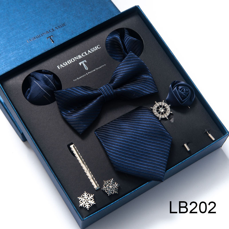 Papion cravată, accesorii pentru bărbați, set de 8 piese, corsaj, broșă, butoni, rochie formală, costum, nuntă și nuntă_voghion.com