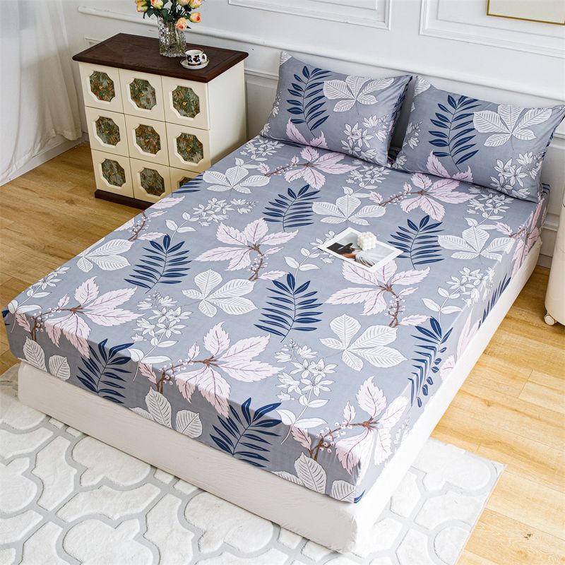 Set de lenjerie de pat cu trei piese, cearșaf cu pernă și protecție pentru saltea_voghion.com