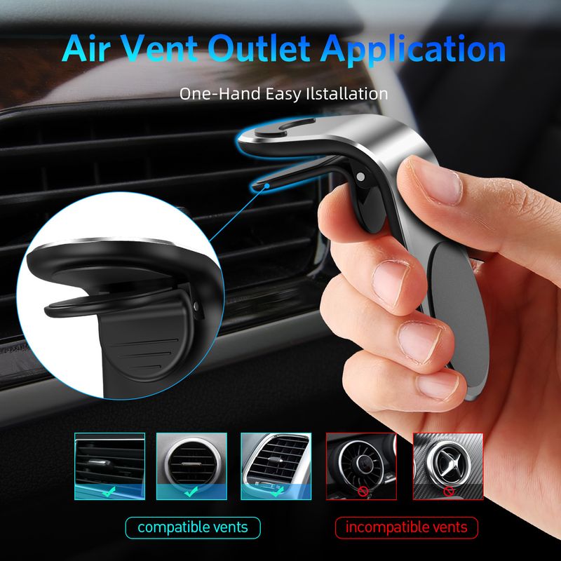 Magnetic Suction Phone Air Outlet Holder, Car Navigation Magnetic Clip Holder_voghion.com