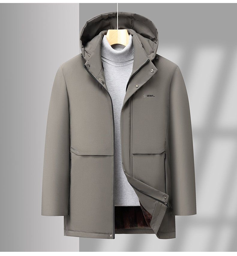 Herren-Wintermantel mit abnehmbarer Kapuze und Fleecefutter – warme, dicke Jacke für Business Casual (Khaki, Schwarz, Marineblau) – Optionen in Übergröße_voghion.com