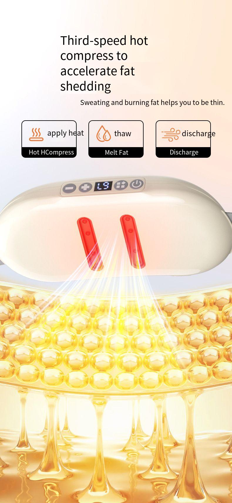 Lazy Fat Burning Machine Heating Massage Belt Slim Belly Weight Loss Device Abdominal Massager_voghion.com