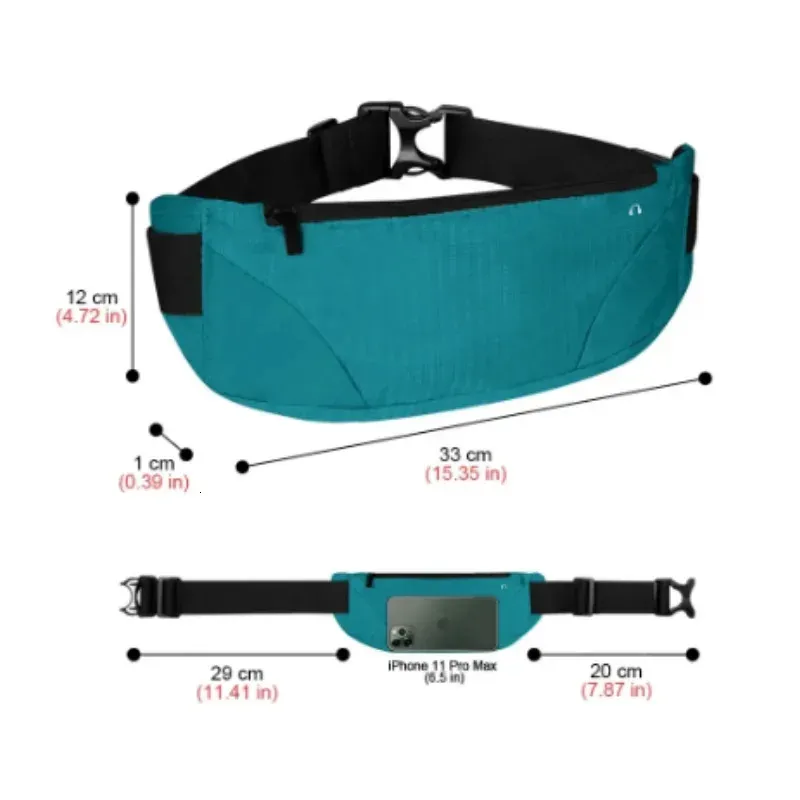 1PC Fanny Pack Men Running Bag Waist Hip Bum Belt Sports Lightweight Waterproof Breathable Phone Pouch Y250806_voghion.com