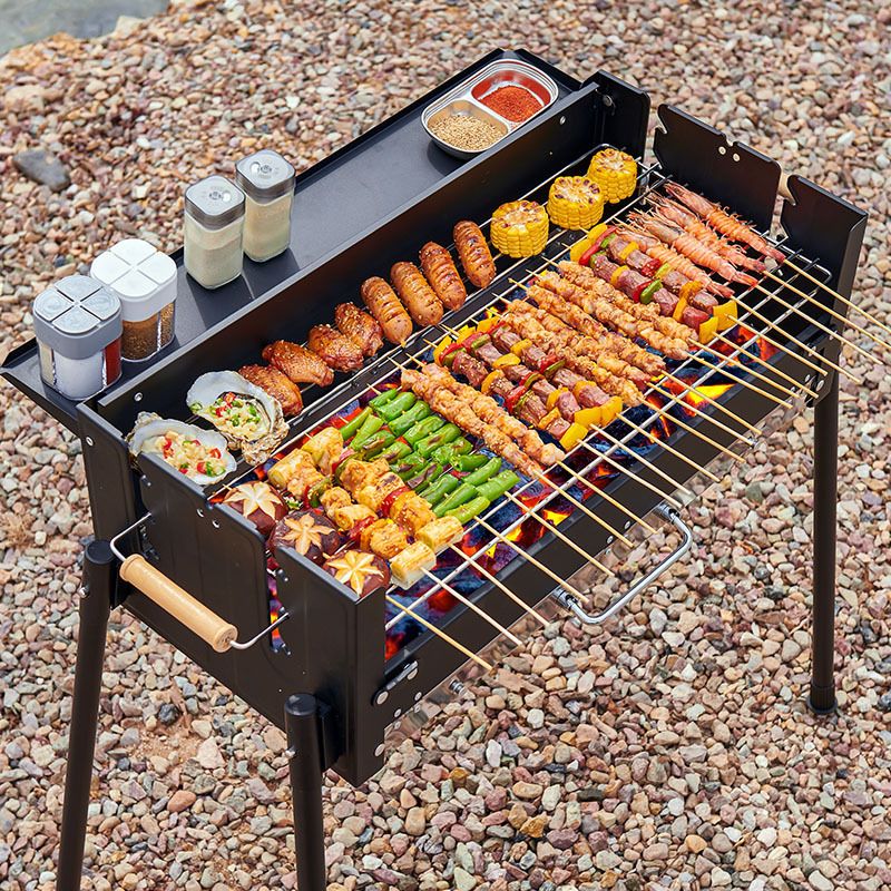 Bezdymny grill węglowy - przenośny stojak na grilla zewnętrznego do domu i ogrodu_voghion.com