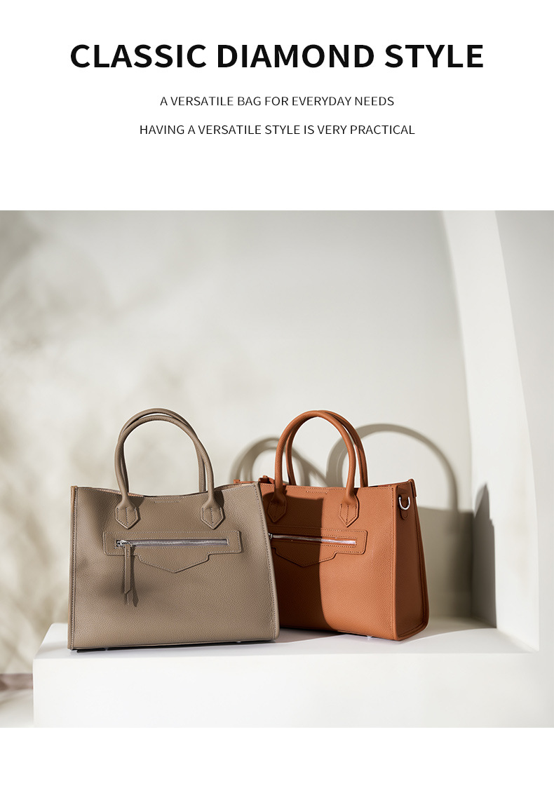 Borsa grande tote, grande capacità, borsa da donna in vera pelle, design di nicchia, borsa da donna per computer, borsa da pendolare di alta qualità_voghion.com