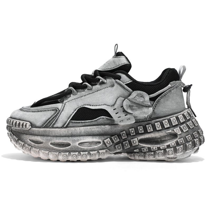 Spring New Breathable Mesh Youth Sports Men's Trendy Versatile Tire Thick Sole Dad Shoes Men_voghion.com