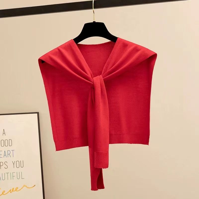 2024 Neue gestrickte gestreifte Schal High-End-Damen Sommer klimatisierte Zimmer Hals wärmer Weste Herbst Winter warm Schal_voghion.com