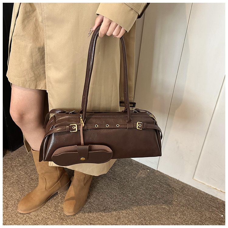 American Retro Niche Armpit Bag Women's 2025 New Trendy Pillow Bag Simple Large Capacity Handheld Commuting Bag_voghion.com