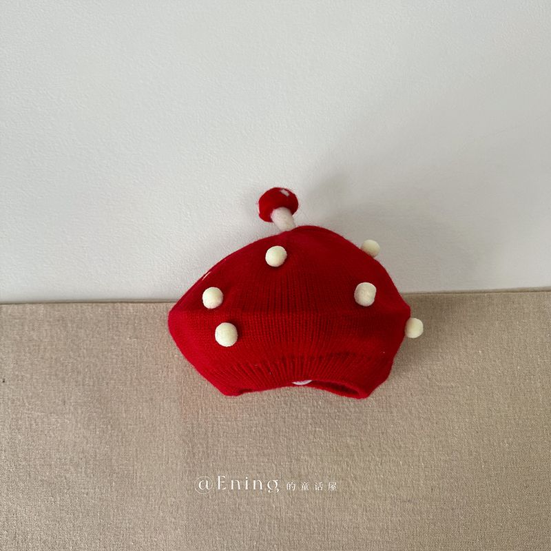 Trendy Herbst Winter Warm Kleine Alter Männlich Weiblich Baby Baskenmütze Outdoor Gestrickte Wolle Pullover Hut_voghion.com