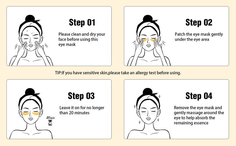 Masks Hot Product OUKEYA Foreign Trade Gold Eye Patch Moisturizing Moisturizing Hydrating Fade Dark Circles Eye English Spot_voghion.com