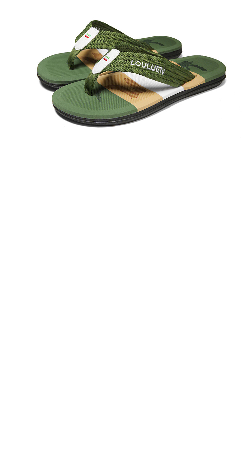 2024 Neue Sommerfußklemme für Herren mit Fischgrätenmuster, rutschfeste Strandpantoffeln mit weicher Sohle_voghion.com