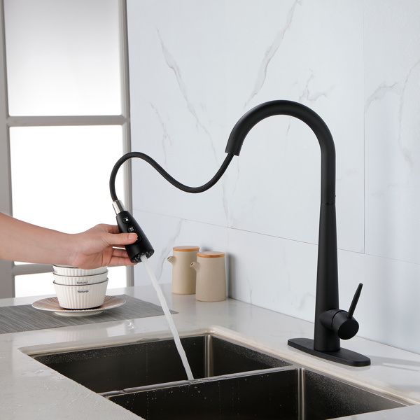 Kitchen Faucets with Pull Down Sprayer; Kitchen Sink Faucet with Pull Out Sprayer; Fingerprint Resistant; Single Hole Deck Mount; Single Handle Copper_voghion.com