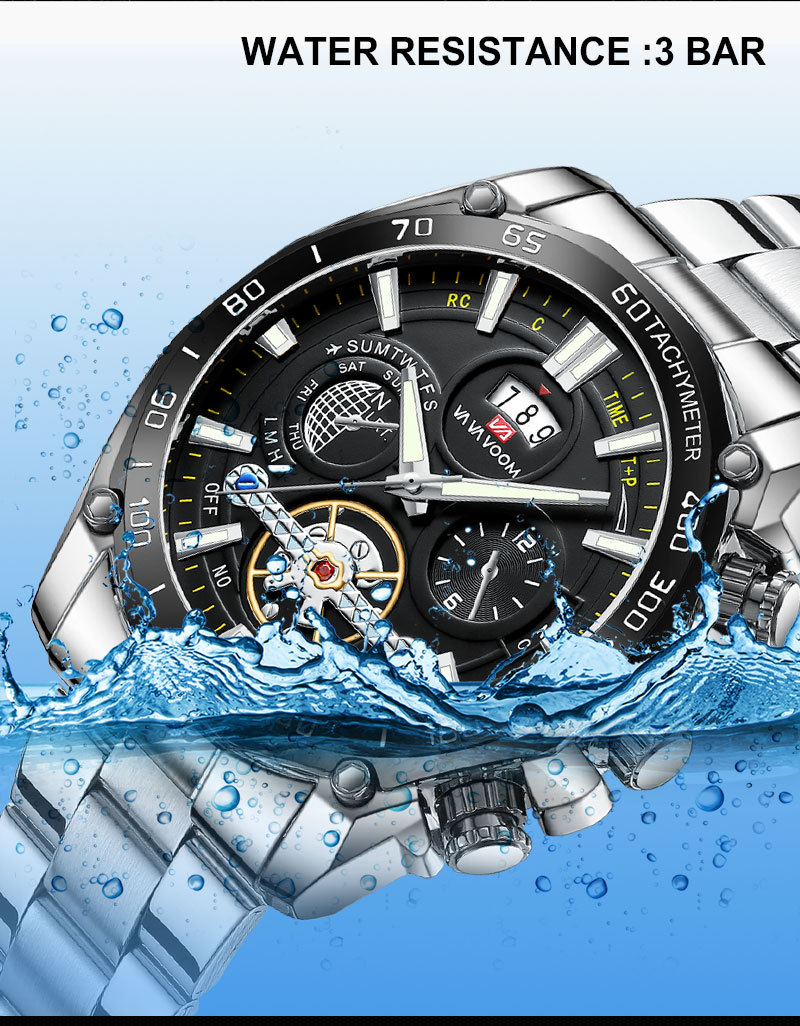 VA VA VOOM herreklokke Lysende moteklokke Herreklokke Tourbillon-klokke_voghion.com