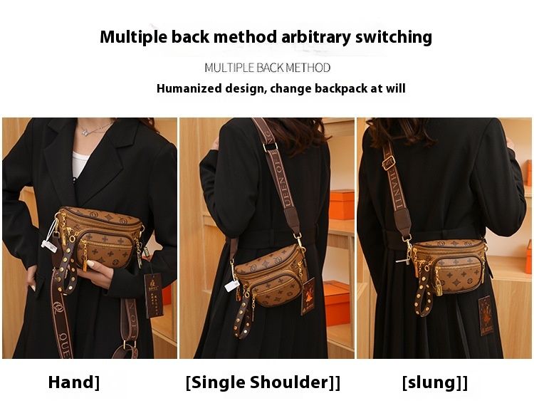 2024 Nuova borsa a tracolla a spalla singola con cerniera multistrato retrò minimalista e alla moda con borsa a tracolla colorata per la moda femminile_voghion.com