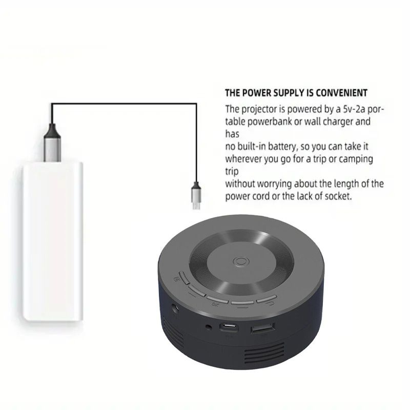 Portable Theater 1080p Android Smart HD 4K Wireless Projector For Home Use_voghion.com