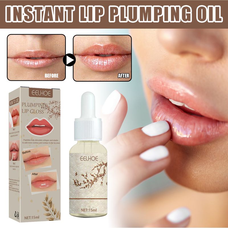 EELHOE Plump And Plump Lip Oil, Plump Increase And Fade Lip Lines Moisturize Plump Lip Oil_voghion.com