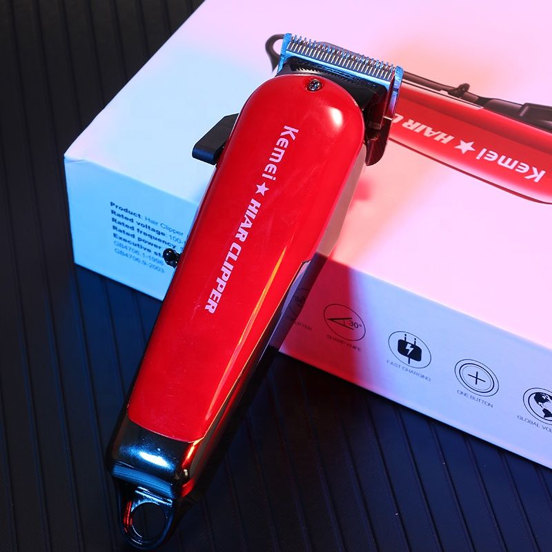 Kemei KM-2611 Profesyonel Berber Clippe Güçlü Giyotin Erkekler Için Elektrikli Kesici 9 W Saç Kesme makinesi_voghion.com