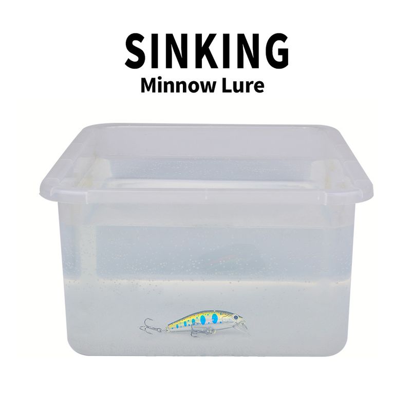 Long Casting Sinking Minnow Lua 5.6cm 6.8g Freshwater Bass Lure Bionic Plastic Hard Bait Fishing Gear_voghion.com