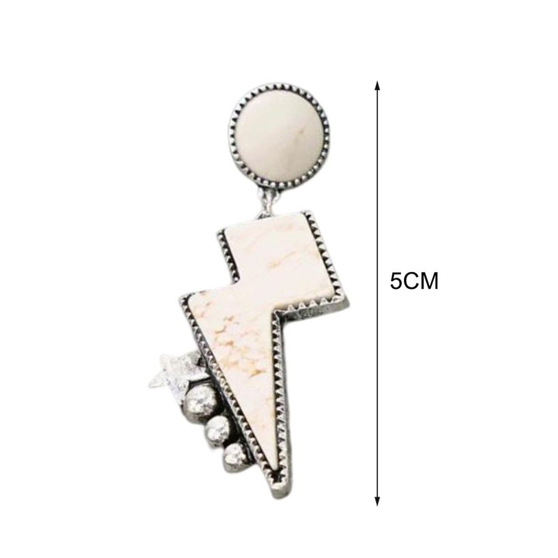 1 Pair Stud Ethnic Style Exaggerated Ear Ornament Bright Luster Women Five-pointed Star Earrings Clothing Accessories_voghion.com