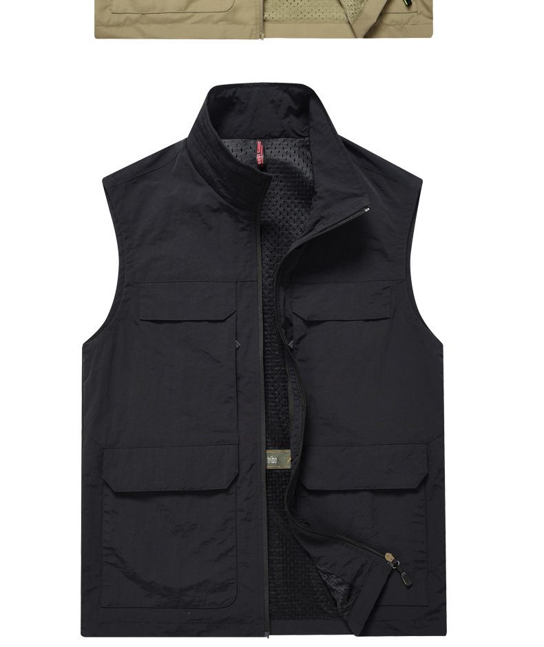 High-Visibility Safety Work Vest – Multi-Pocket Reflective Utility Vest With Custom Logo Printing_voghion.com