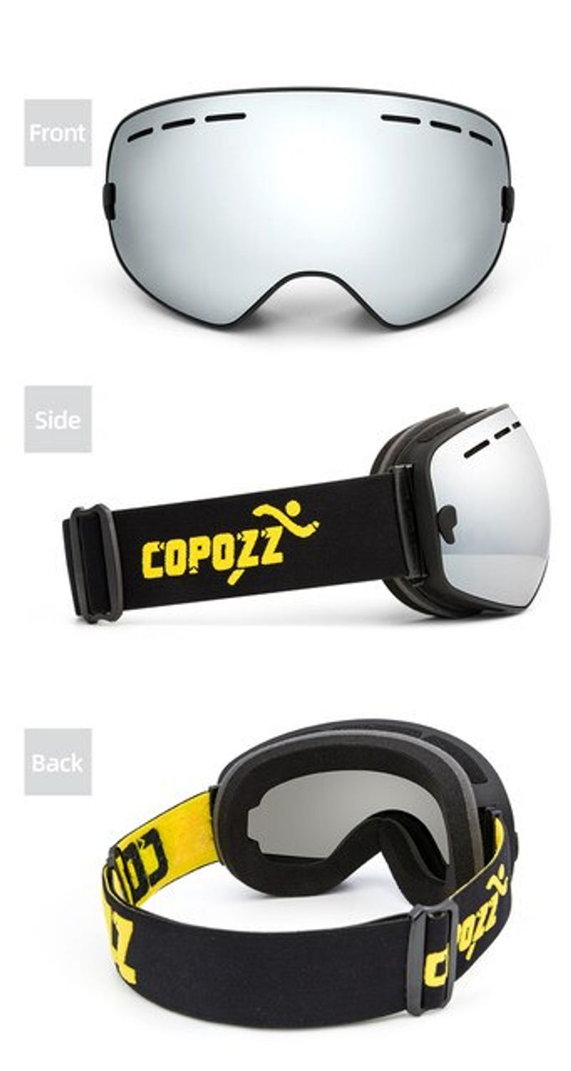 COPOZZ Brand Professional Dublu Strat Lentilă Anti-ceață UV400 Ochelari de schi Big Ski Snowboard Bărbați Femei Ochelari de zăpadă_voghion.com