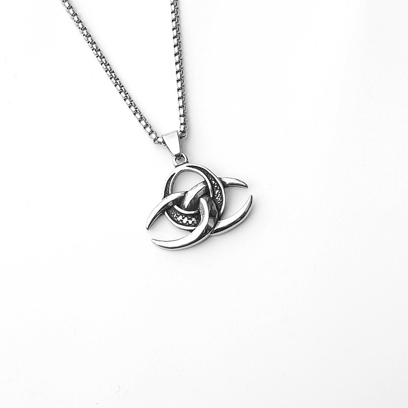 Viking Celtic Titanium Pendant Jewelry Stainless Steel Chain Necklace Minimalist_voghion.com