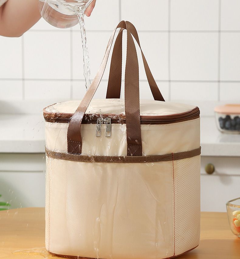 Nuovo stile Bento portatile in alluminio, borsa termica impermeabile per studenti e impiegati_voghion.com