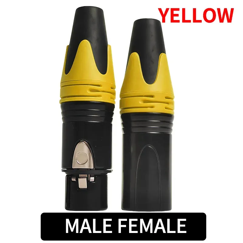 4/10/20pcs 3Pins XLR Male/Female Connectors Speaker Soldering Jack Audio MIC Cable Terminals 6 Colors_voghion.com
