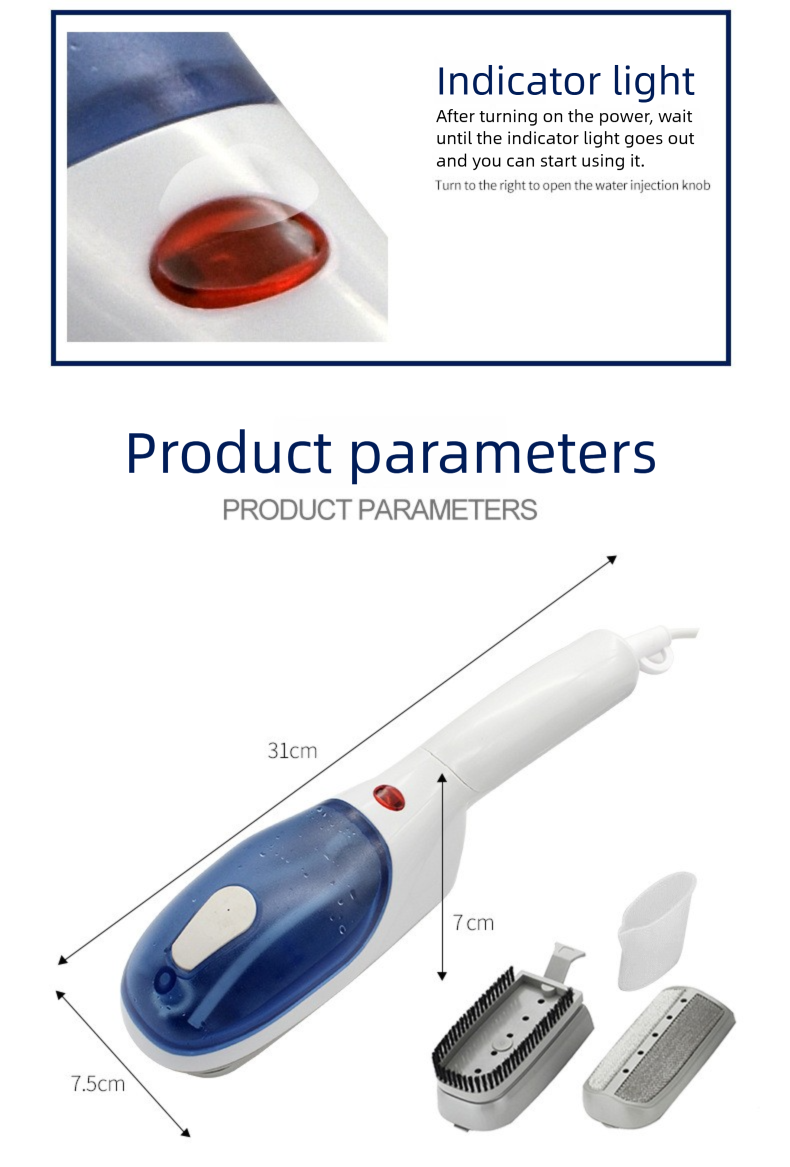 Student Handheld Steamer, Mini Garment Steamer For Dormitory, Portable Steam Brush Iron For Travel & Home_voghion.com
