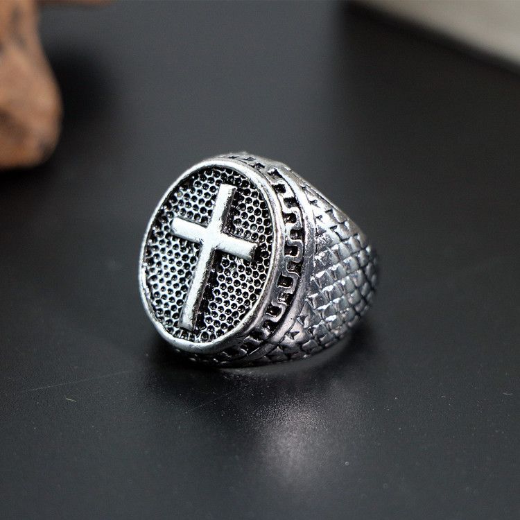 Trendy Metal Cool And Stylish Design Totem Geometric Men's Ring Collection_voghion.com
