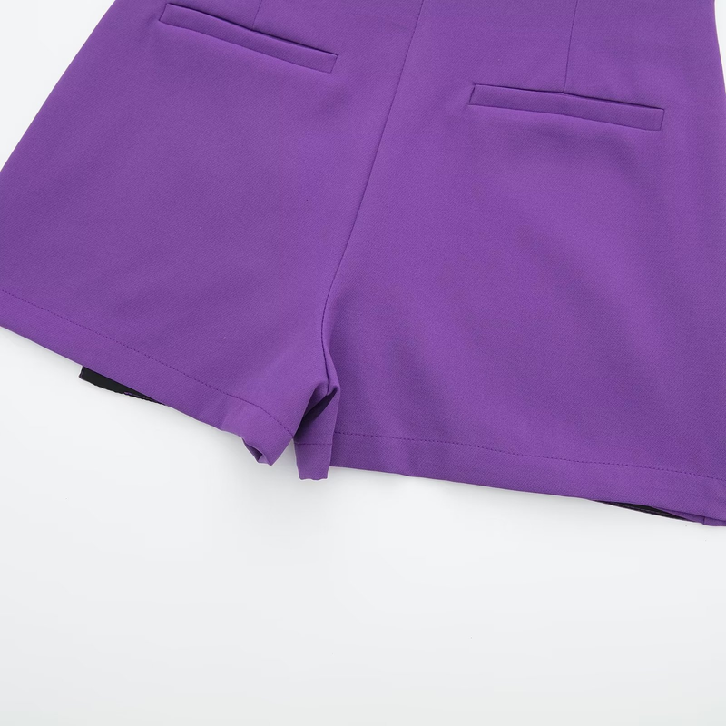 Womens' clothes new fashion solid color asymmetric slim culottes women's shorts A8YS7135_voghion.com