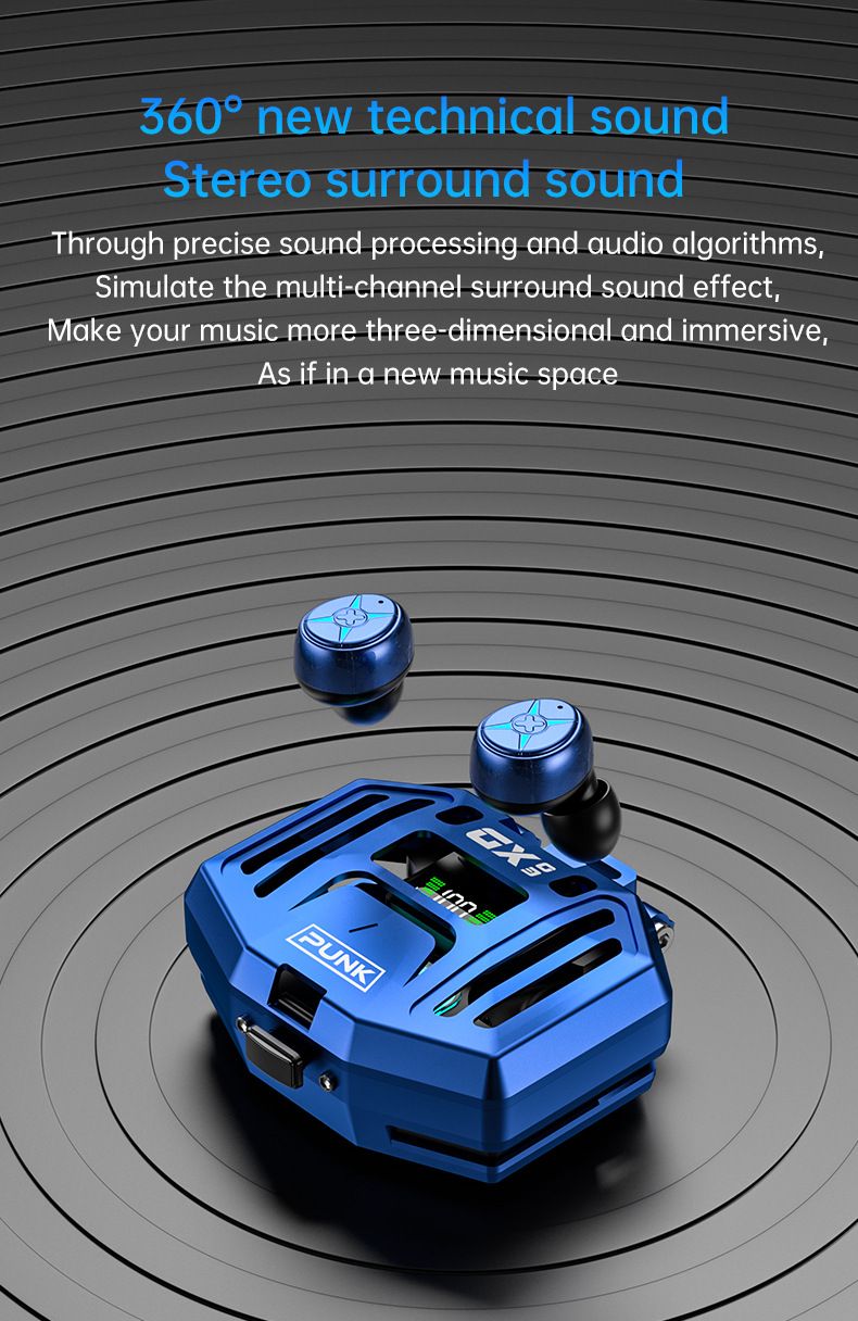 New Private Model DX-03 Mechanical Metal Sensing TWS Noise Reduction Low Delay Wireless Bluetooth 5.3 Earphones_voghion.com