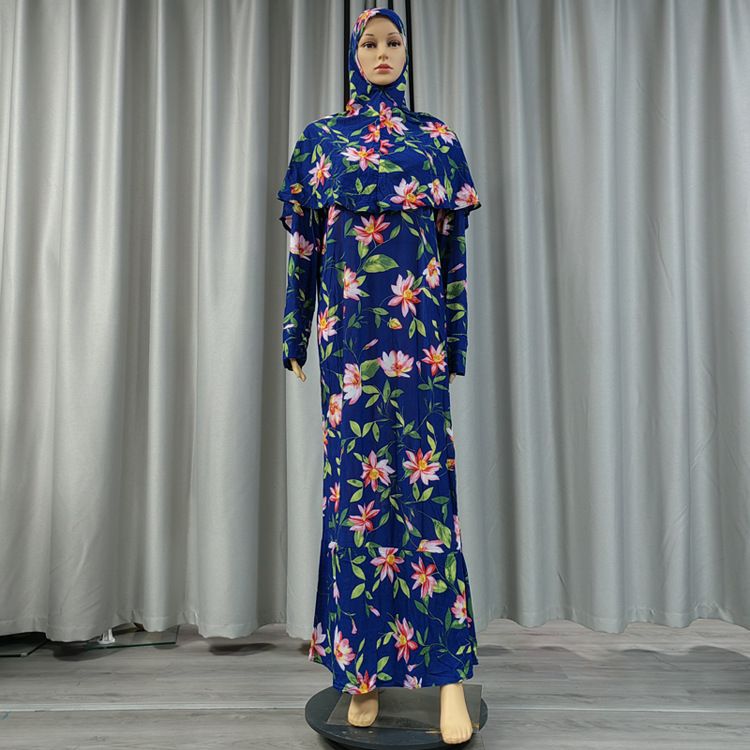 Heißer Verkauf Kaftan Dubai Robe Pullover Kopftuch Zweiteiliges Set_voghion.com