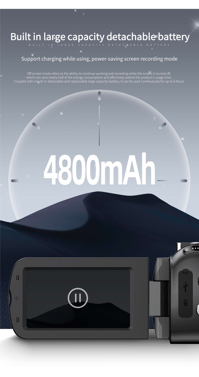 D9 HD WiFi Digital Infrared Colorful Night Vision 4K Connectable Wireless Microphone Filter Beauty Camera_voghion.com
