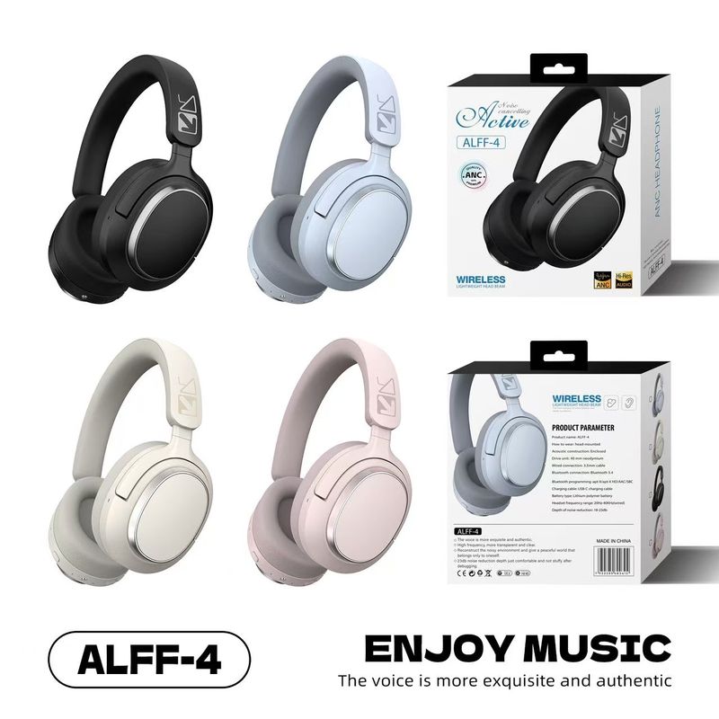 2025 New Product ALFF-4 Over-Ear Headphones ANC Active Noise Cancelling Bluetooth Wireless Headset Private Model_voghion.com