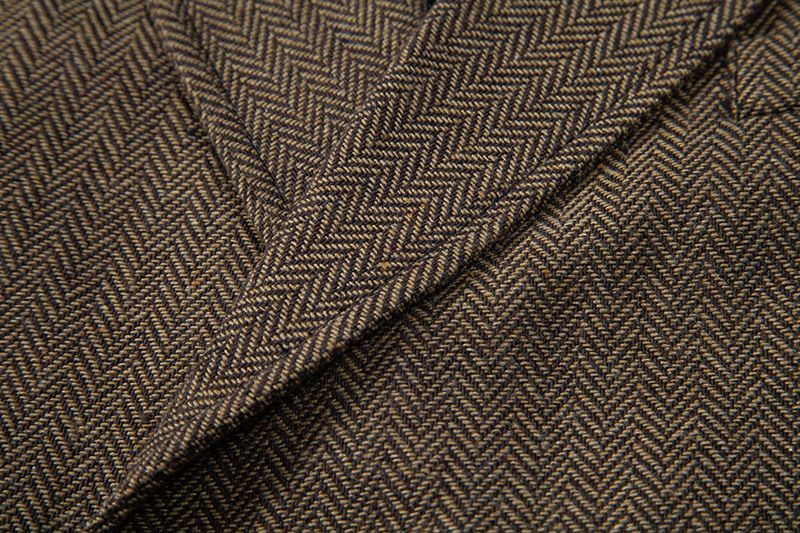 Vīriešu tvīda uzvalka veste, retro atloka, divrindu veste, tāda pati kā Šelbija_voghion.com