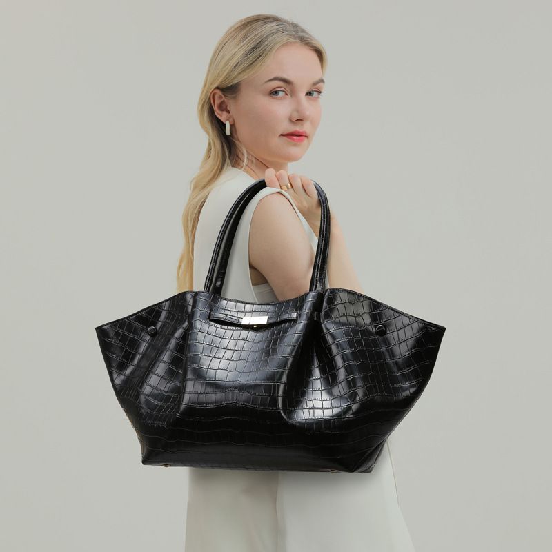 Borsa a mano in saldo, modello in pietra, capacità ala, borsa di alta qualità, texture alla moda, grande, per donna_voghion.com
