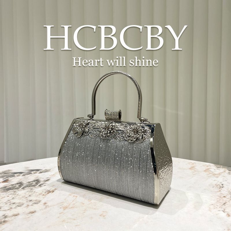 Borsa da sera di lusso con glitter argento - Elegante borsa da donna per matrimoni ed eventi formali_voghion.com